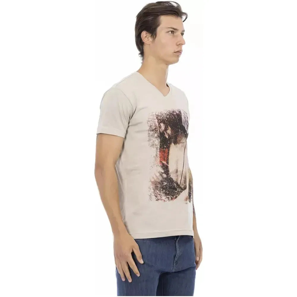 Trussardi Action Beige Cotton T-Shirt