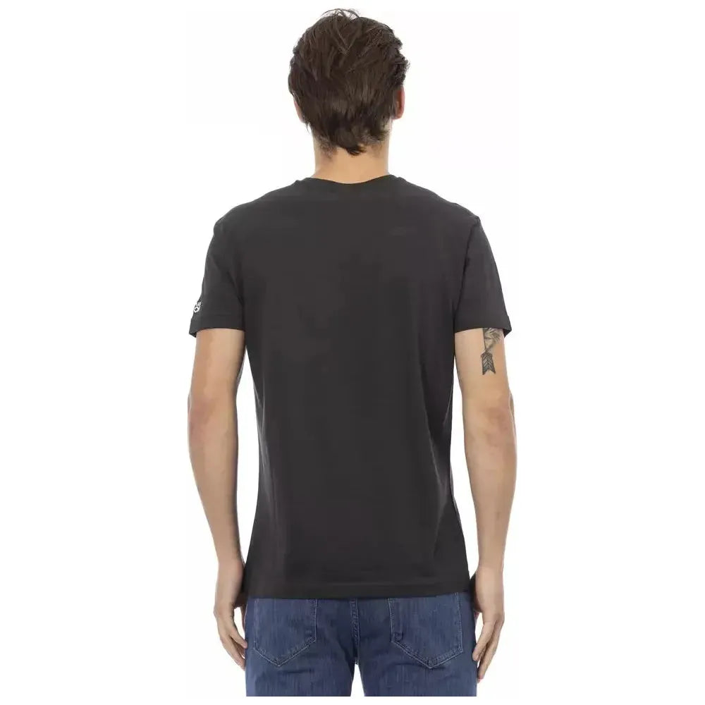 Trussardi Action Black Cotton T-Shirt