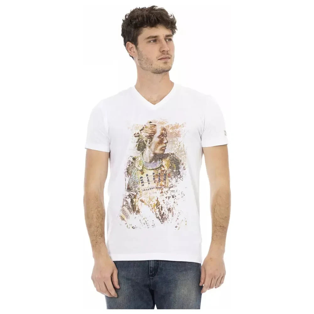 Trussardi Action Elegant V-Neck Short Sleeve T-Shirt