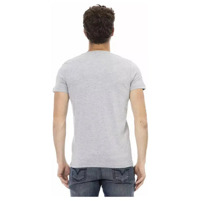 Trussardi Action Gray Cotton Men T-Shirt