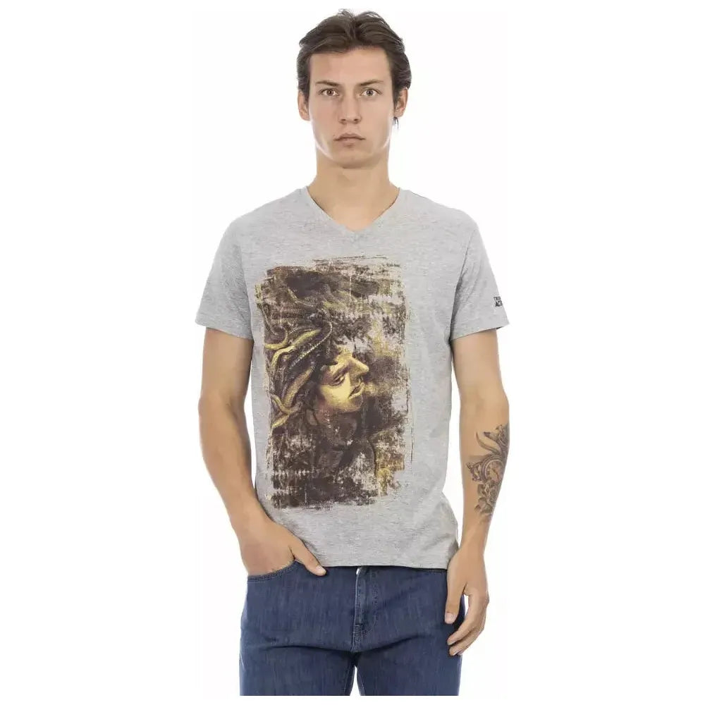 Trussardi Action Gray Cotton Men's T-Shirt