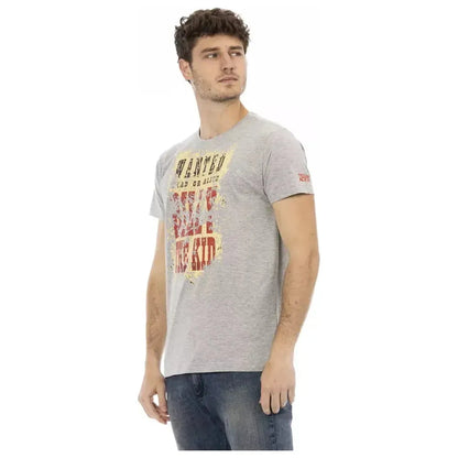 Trussardi Action Gray Cotton Men T-Shirt