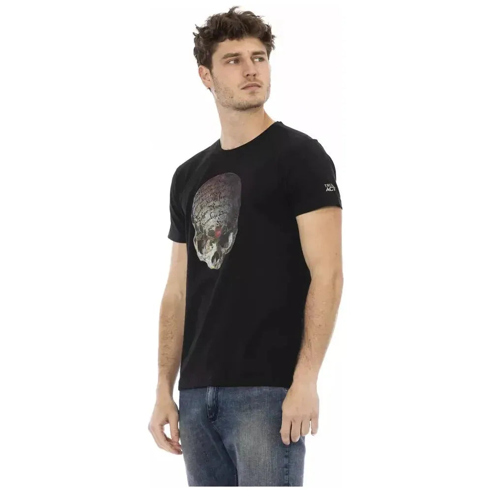 Trussardi Action Black Cotton T-Shirt