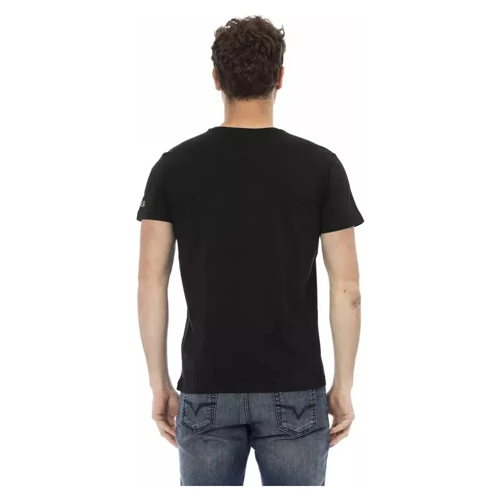 Trussardi Action Black Cotton T-Shirt