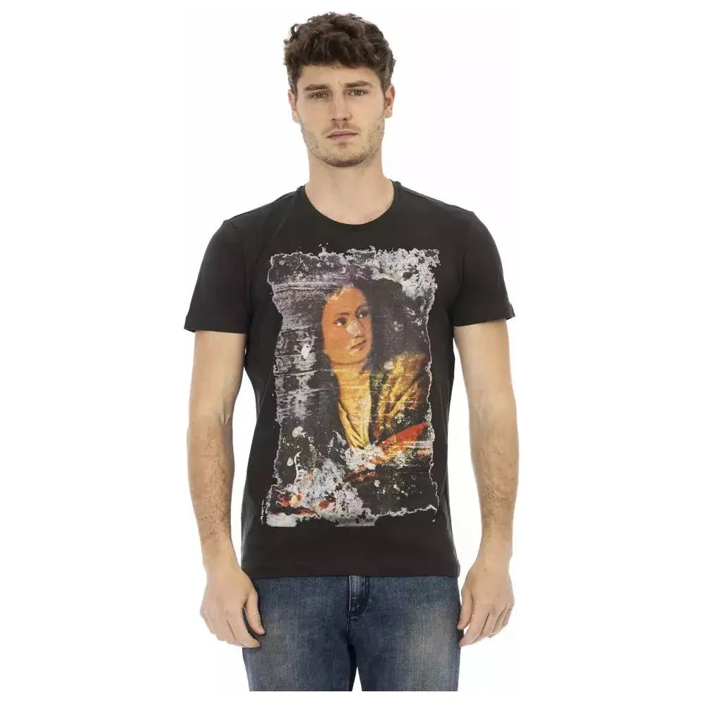 Trussardi Action Black Cotton T-Shirt