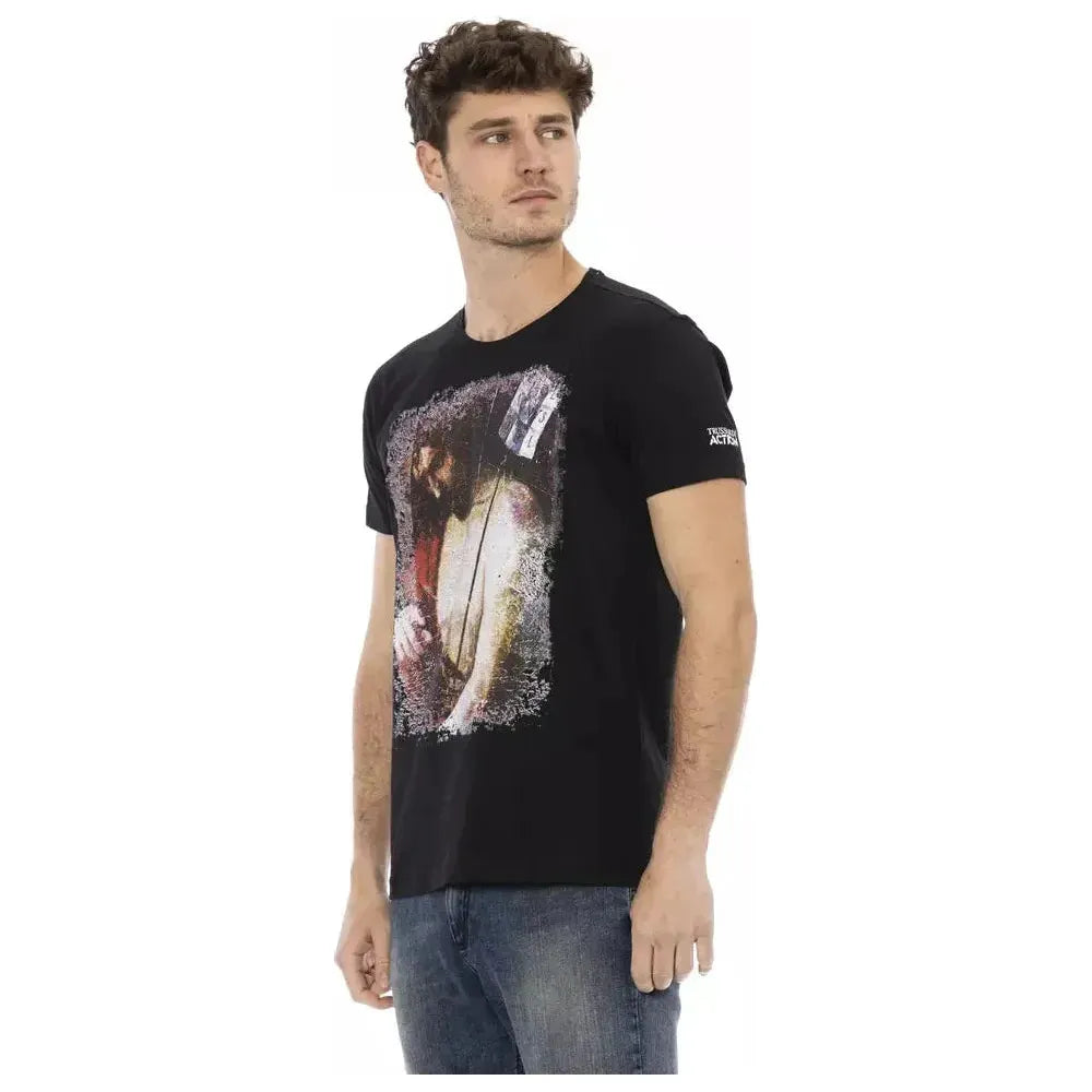 Trussardi Action Black Cotton T-Shirt