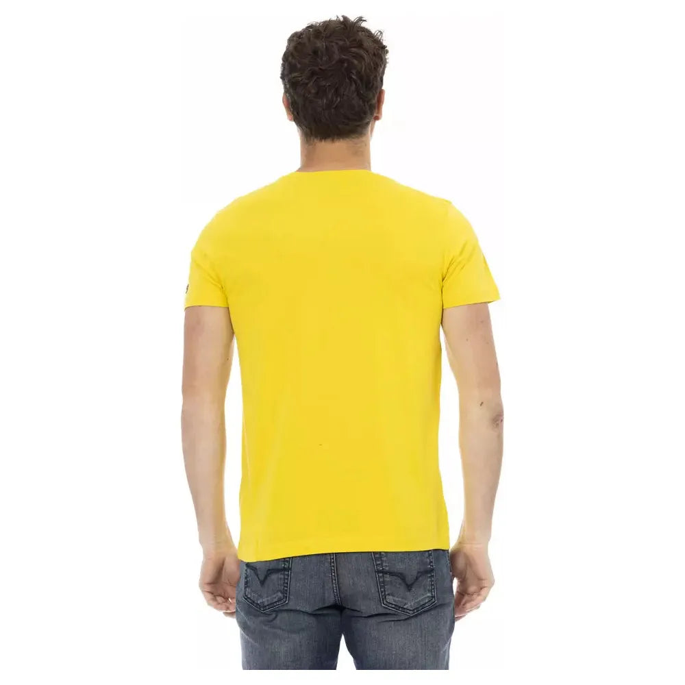 Trussardi Action Yellow Cotton Men T-Shirt TR-22717-M