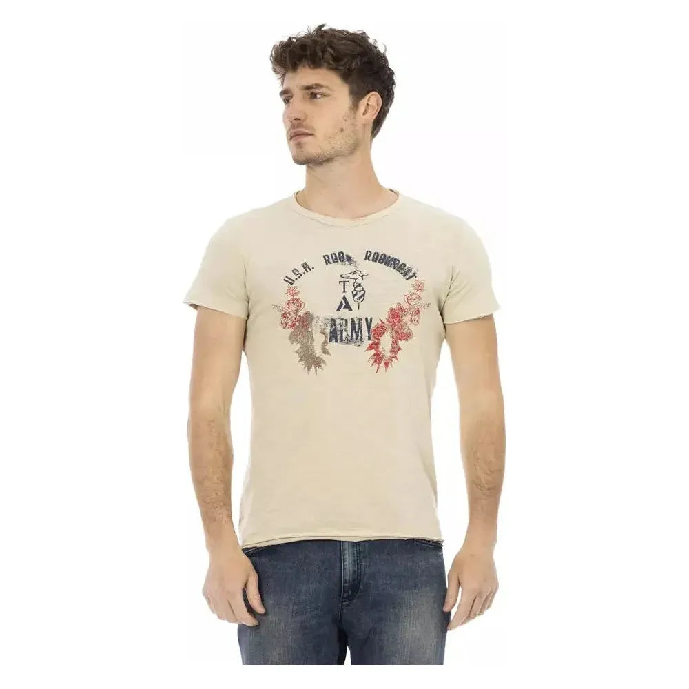 Trussardi Action Beige Cotton T-Shirt