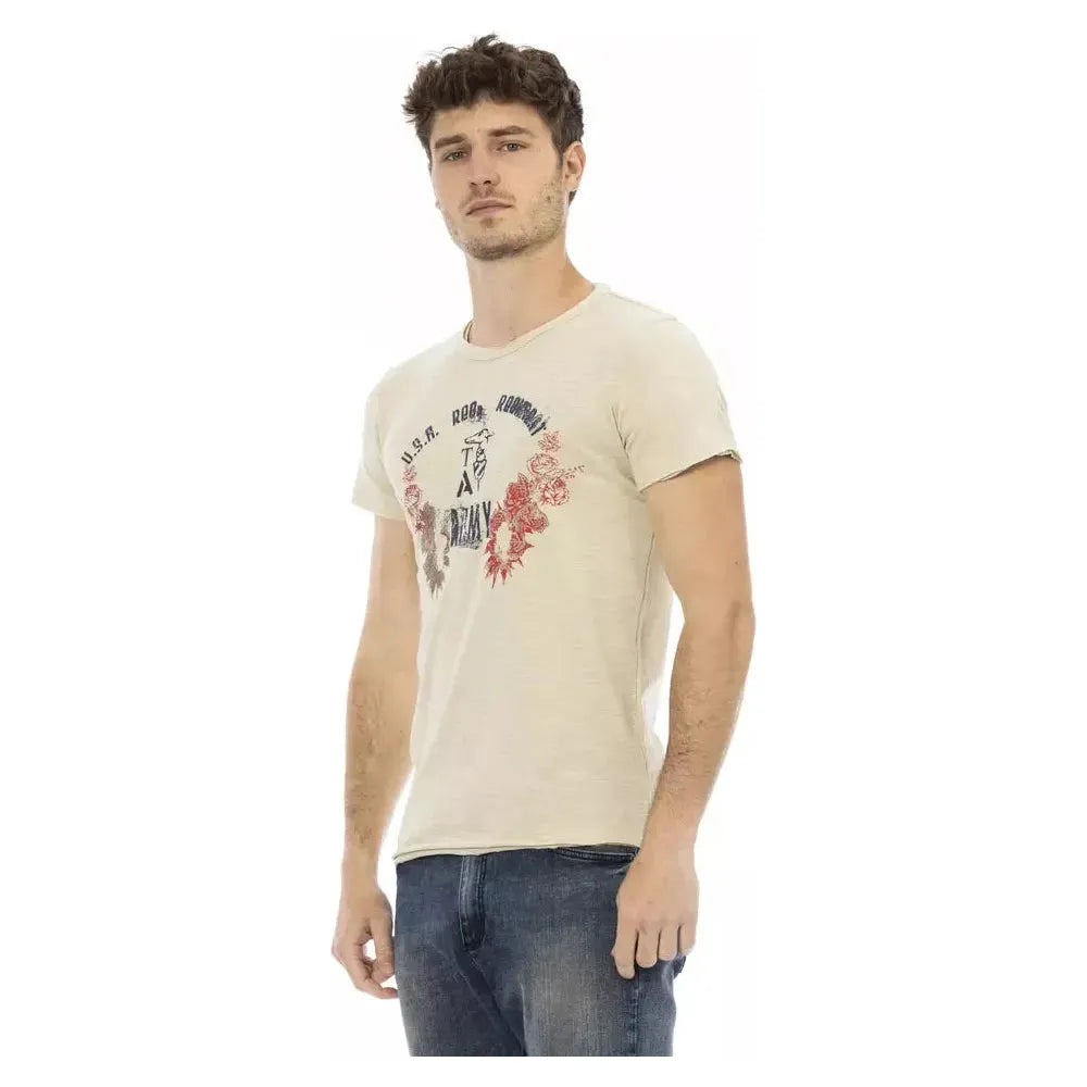 Trussardi Action Beige Cotton T-Shirt