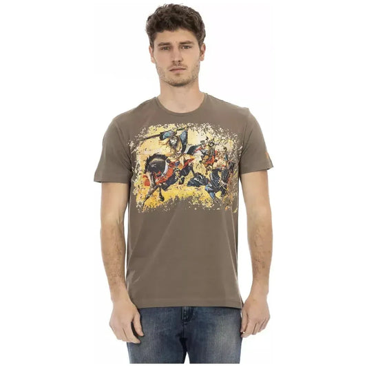 Trussardi Action Brown Cotton Men's T-Shirt