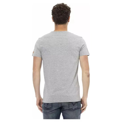 Trussardi Action Gray Cotton Men T-Shirt
