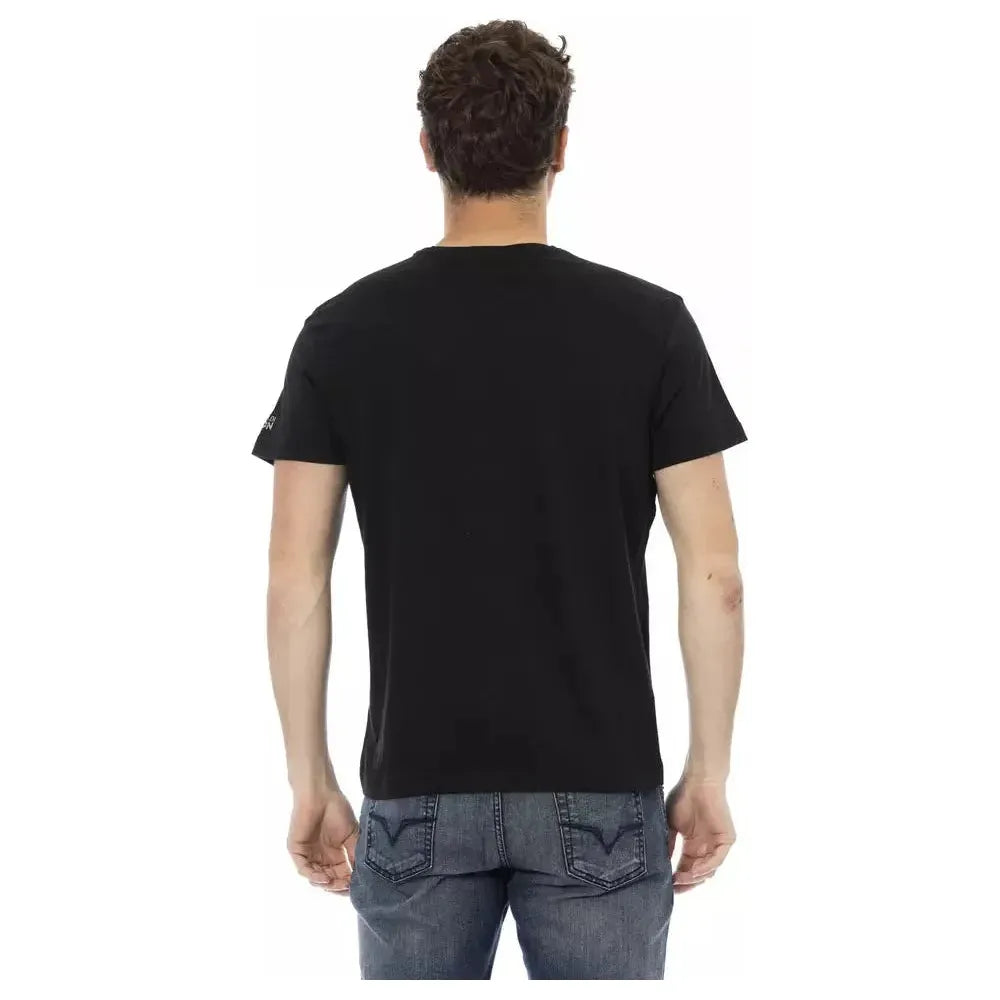 Trussardi Action Black Cotton T-Shirt