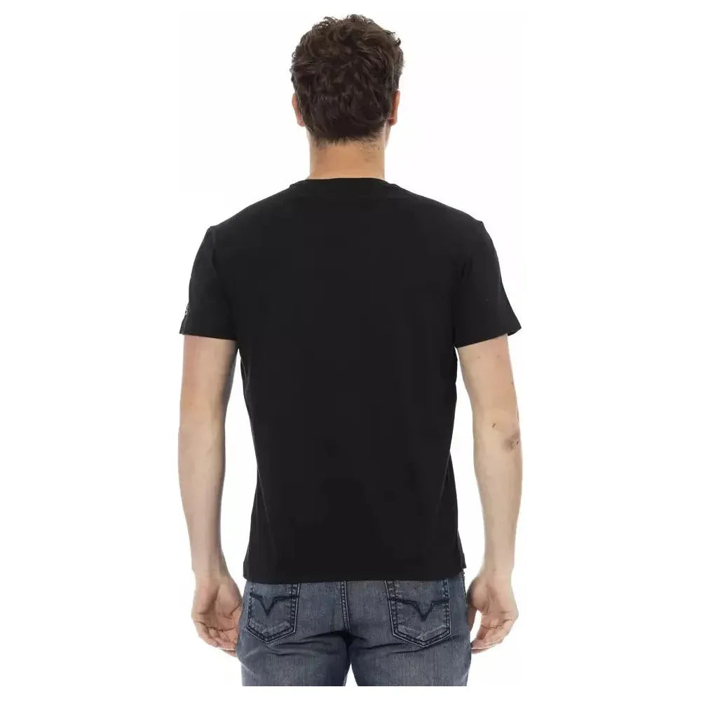 Trussardi Action Black Cotton T-Shirt