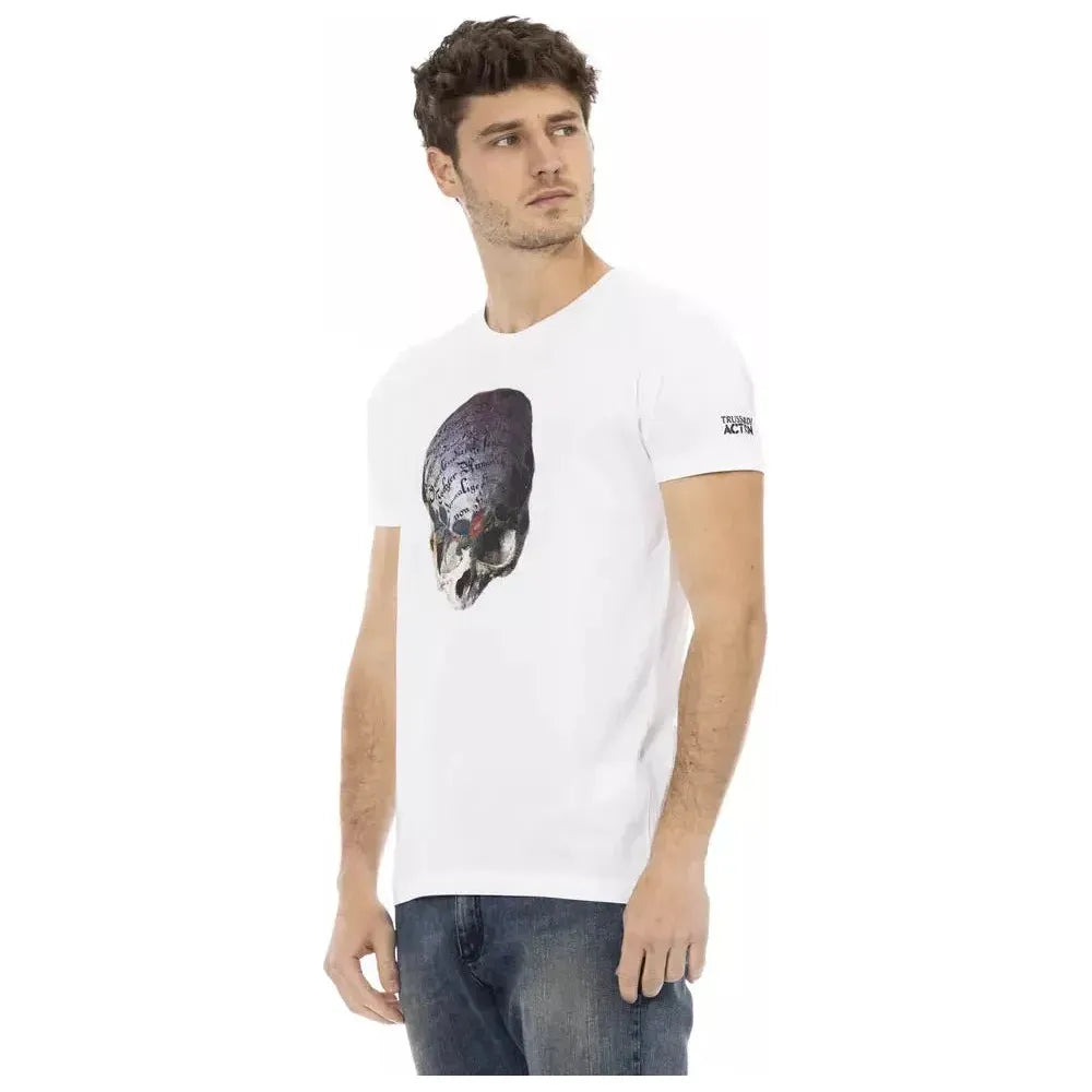 Trussardi Action White Cotton Men T-Shirt
