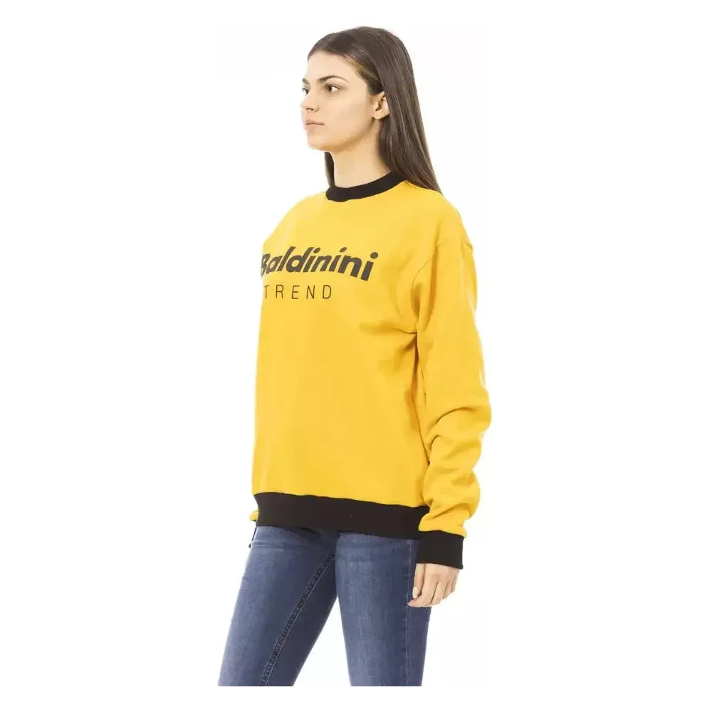 Baldinini Trend Yellow Cotton Women Hoodie