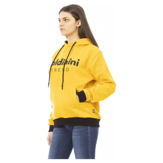 Baldinini Trend Yellow Cotton Women Hoodie BA-22525-S