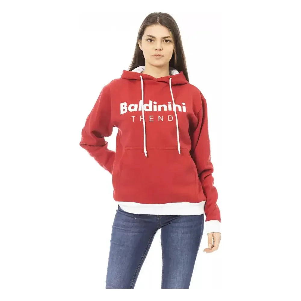 Baldinini Trend Red Cotton Sweatshirt