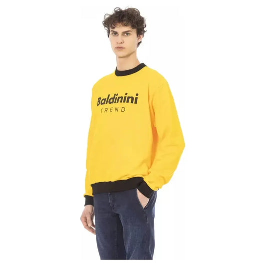 Baldinini Trend Yellow Cotton Men Sweater BA-22496-S