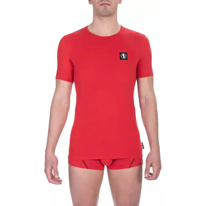 Bikkembergs Red Cotton Men T-Shirt MAN T-SHIRTS