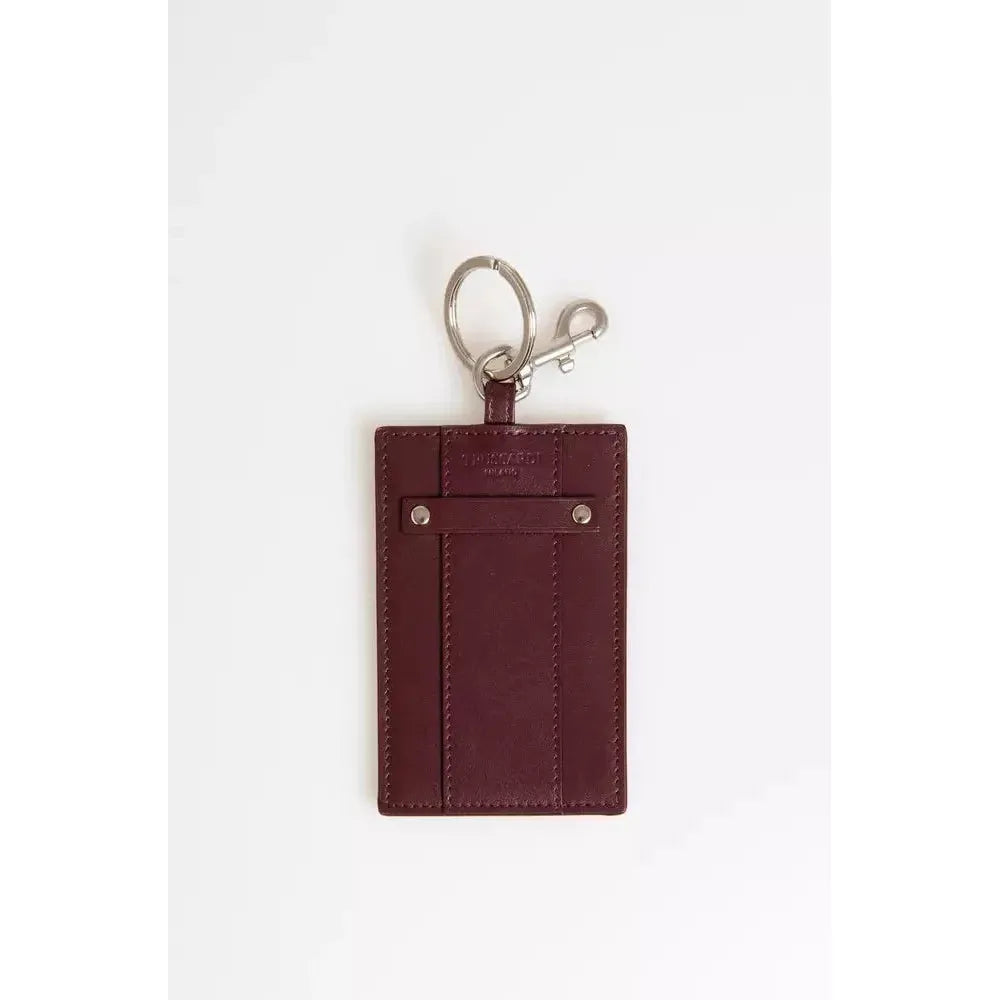 Trussardi Brown Leather Men Badge Holder