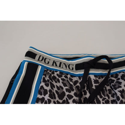 Dolce & Gabbana Multicolor DG King Leopard Print Jogger Pants