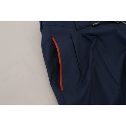 Dolce & Gabbana Blue Cotton Chino Formal Pants