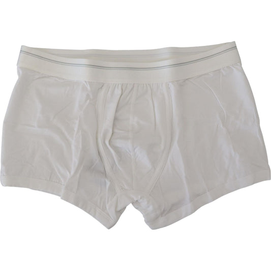 Dolce & Gabbana White Cotton Blend Regular Boxer Underwear