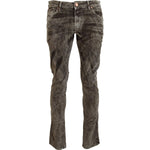 Acht Gray Washed Cotton Corduroy Slim Fit Men Jeans PAN74128 - 48