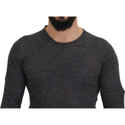 Costume National Gray Crewneck Pullover Sweater