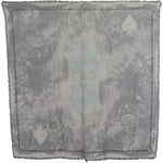 Costume National Gray Print Shawl Foulard Fringes Scarf MS6874