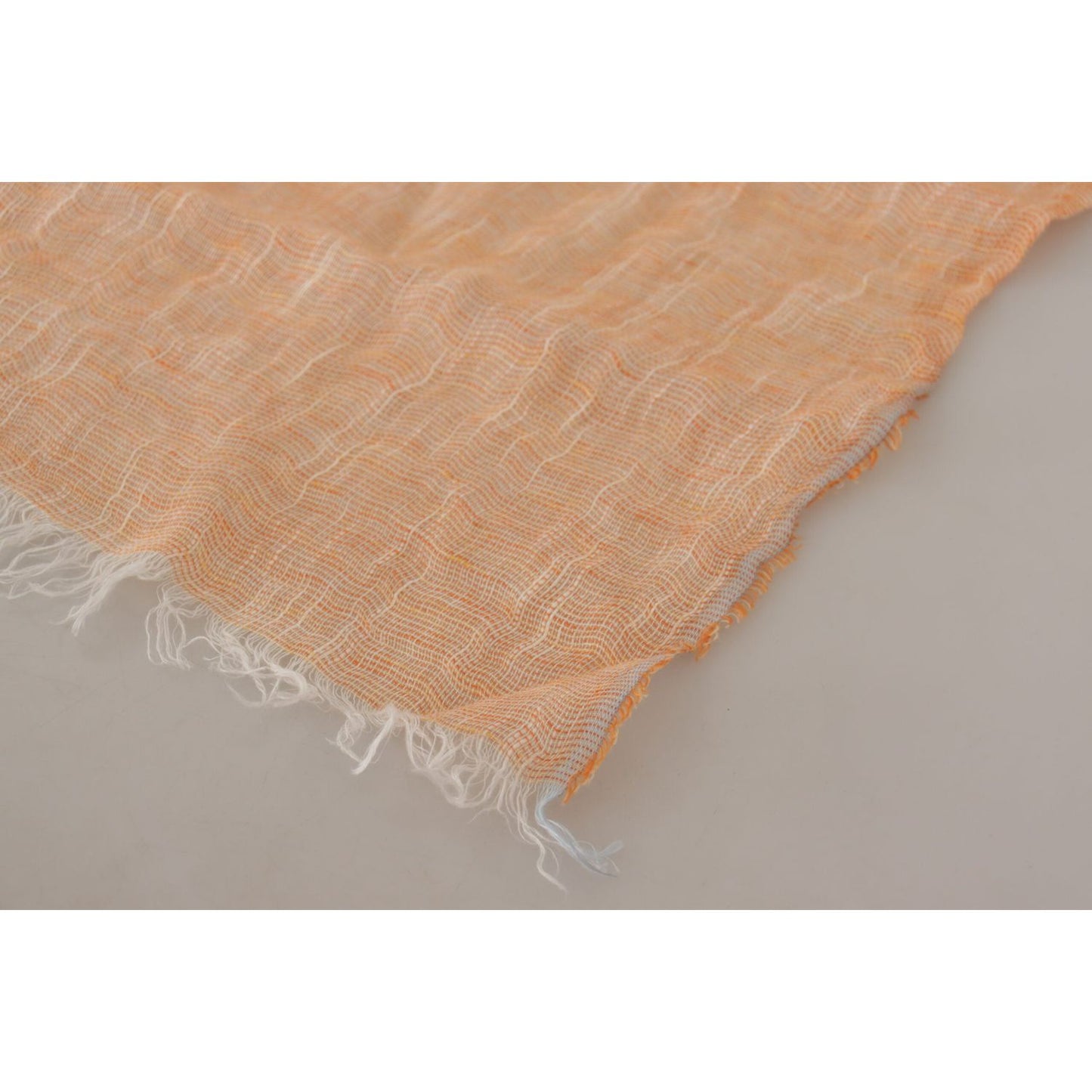 Malo Peach Linen Knitted Shawl Wrap Fringes Scarf MS6452