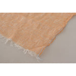 Malo Peach Linen Knitted Shawl Wrap Fringes Scarf MS6452