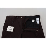 BENCIVENGA Elegant Brown Cotton Blend Trousers BENCIVENGA Black
