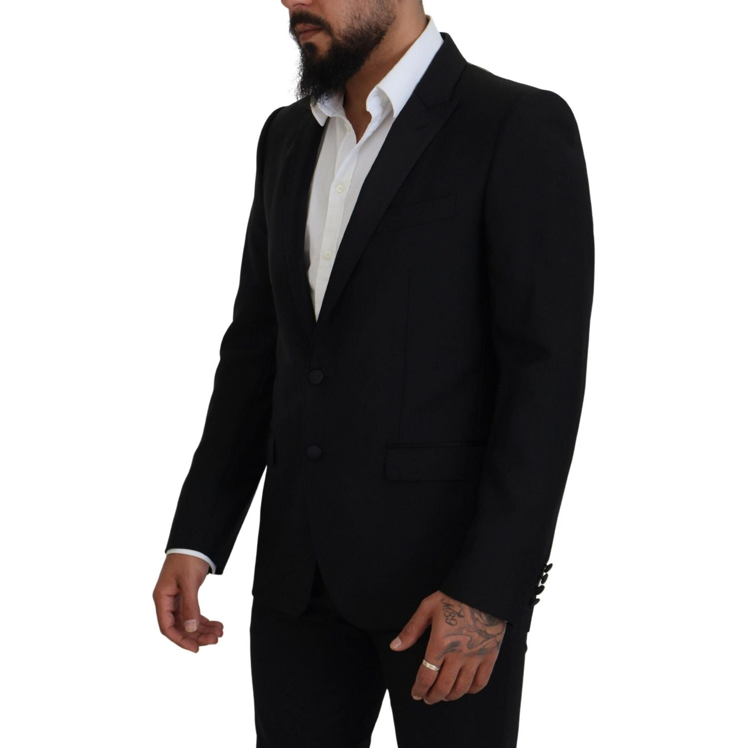 Dolce & Gabbana Black Slim Fit Formal Martini Blazer