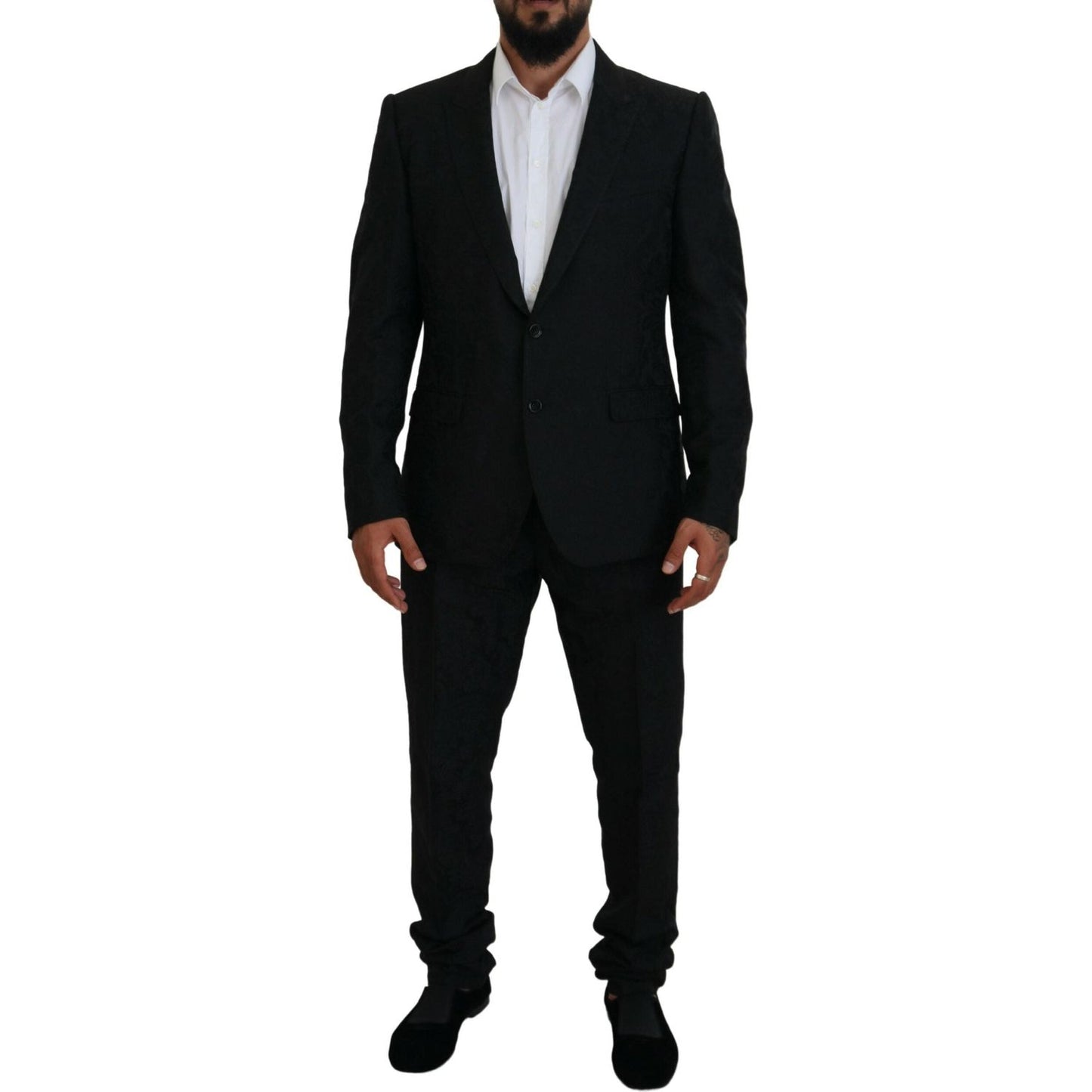 Dolce & Gabbana Black Single Breasted 2 Piece MARTINI Suit