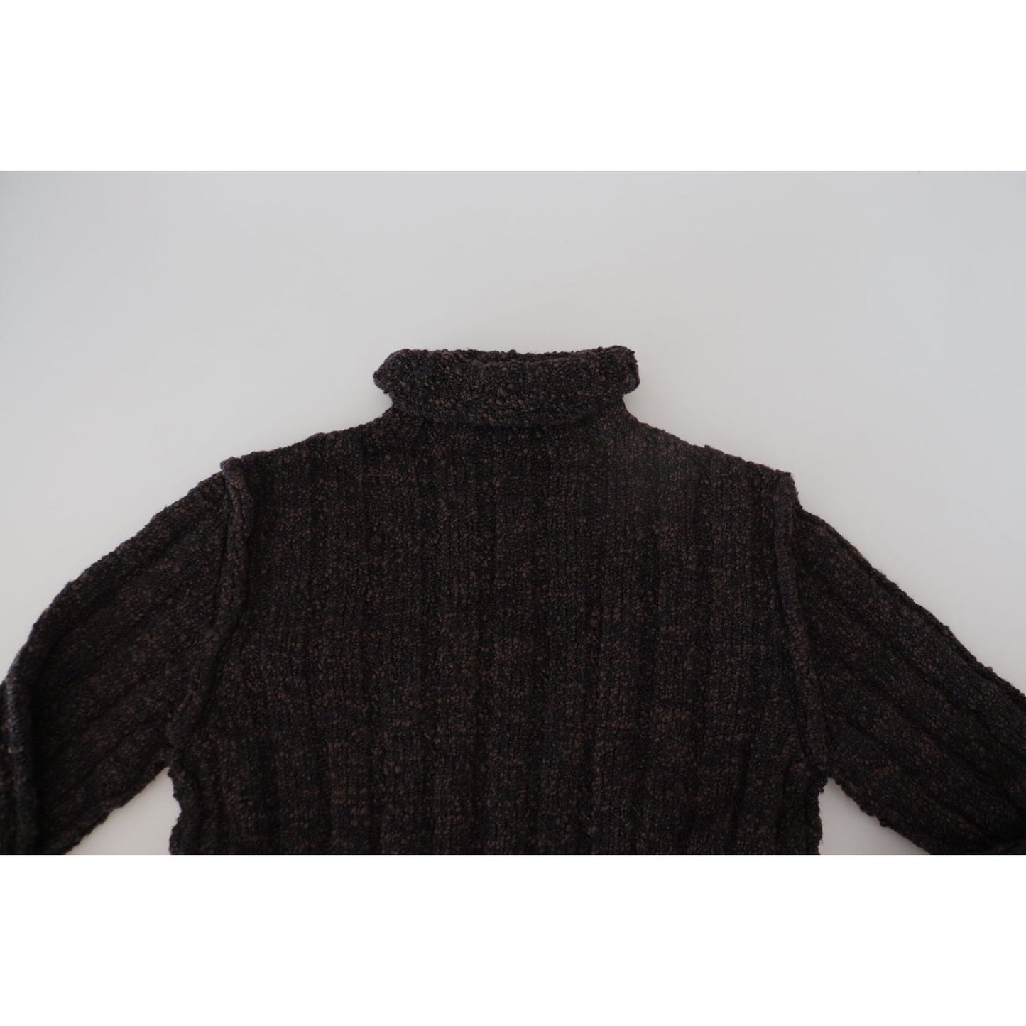 Dolce & Gabbana Brown Wool Knit Turtleneck Pullover Sweater
