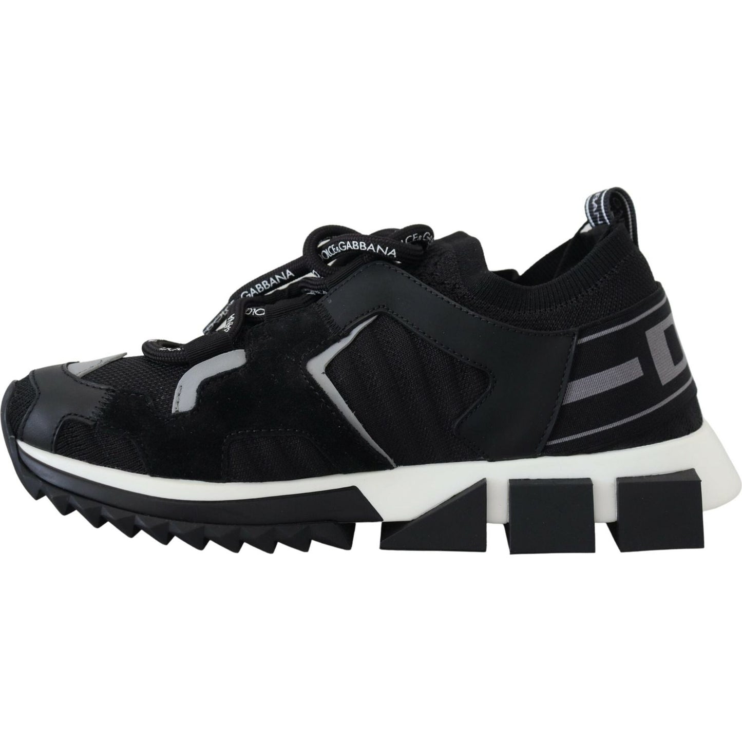 Dolce & Gabbana Black Mesh Sorrento Trekking Sneakers Shoes LA10186- 35.5