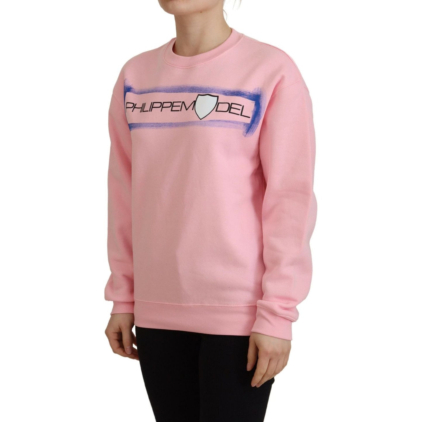 Philippe Model Pink Printed Long Sleeves Pullover Sweater