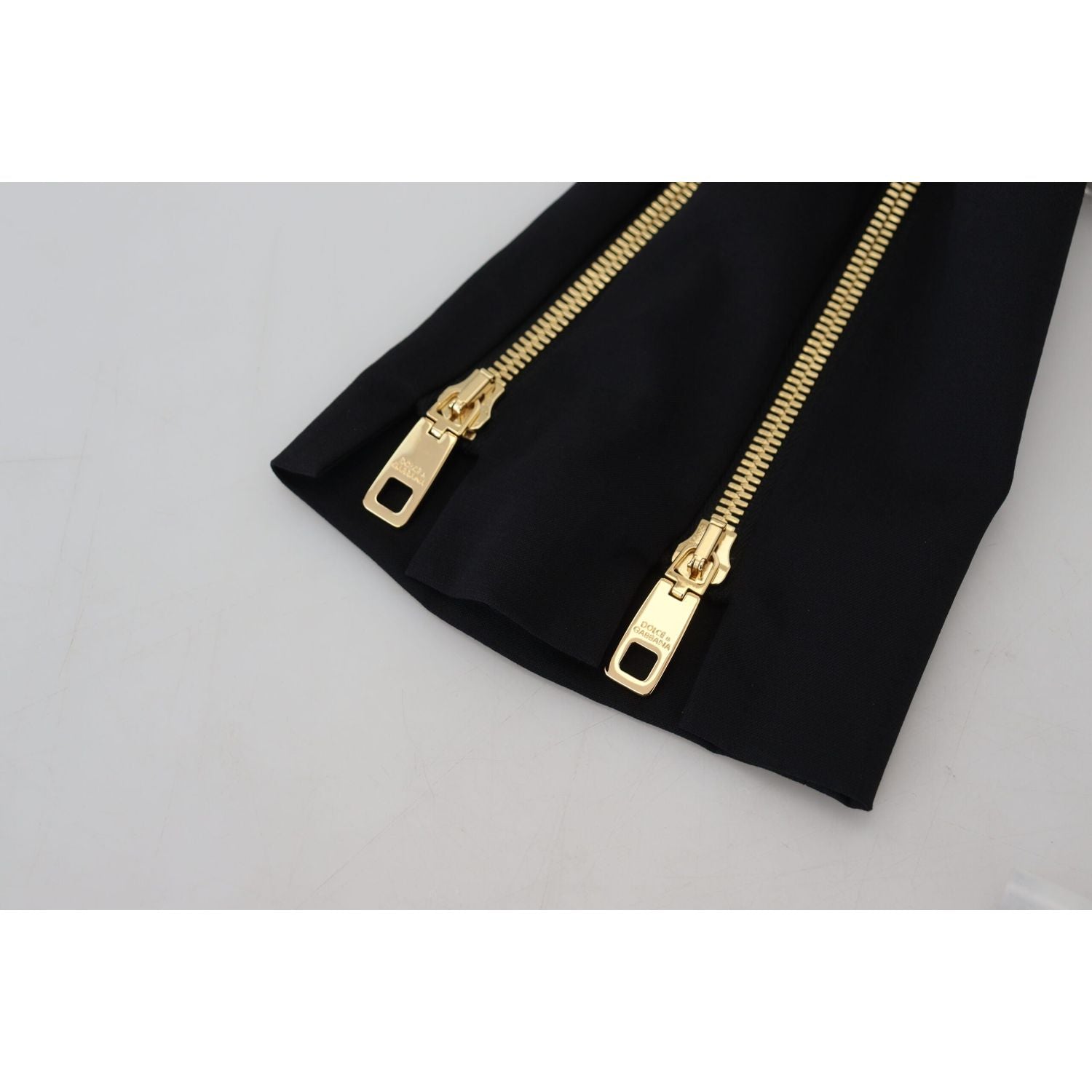 Dolce & Gabbana Black Wool High Waist Tapered Pants