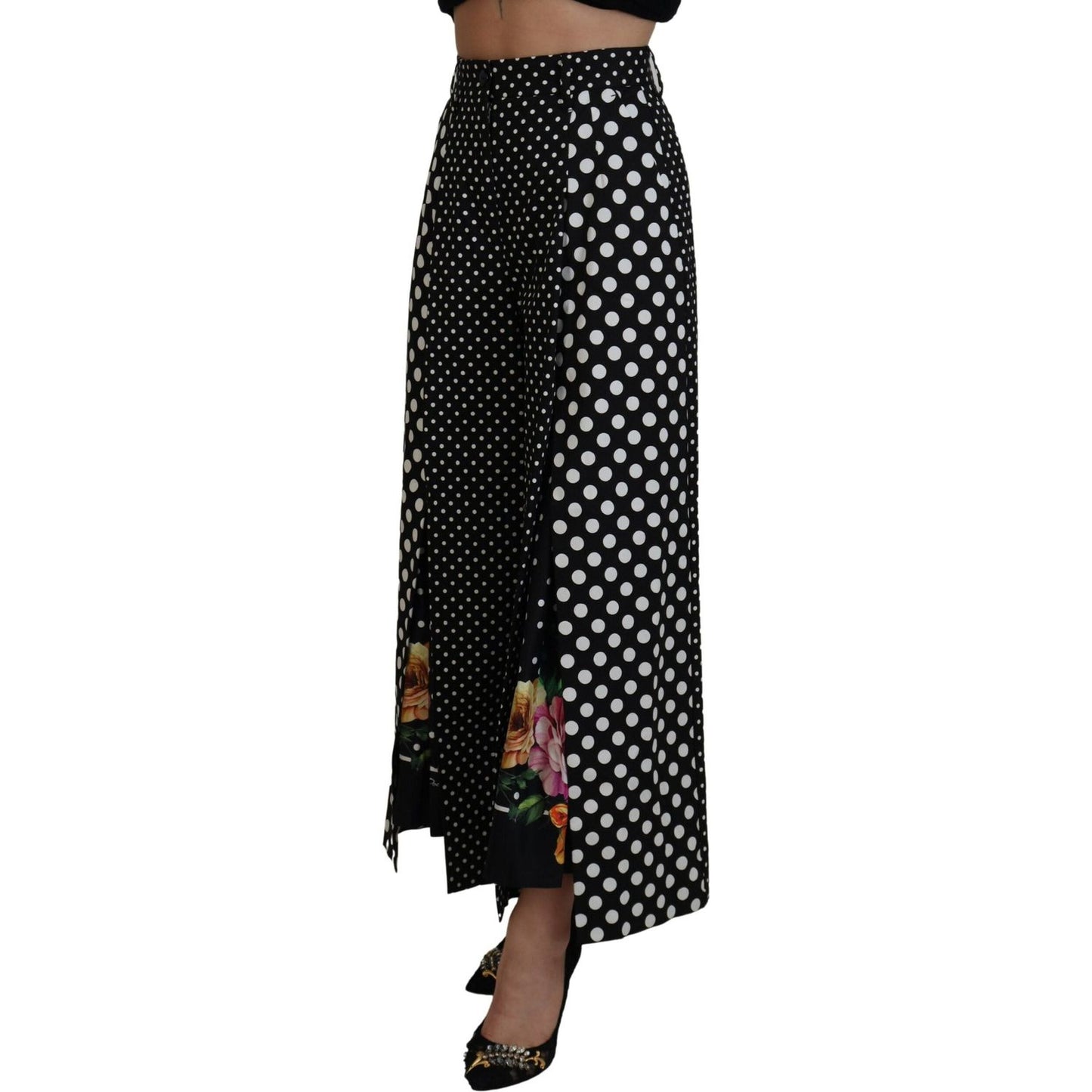 Dolce & Gabbana Multicolor Polka Dots High Waist Pants