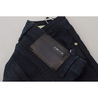 Acht Blue Cotton Low Waist Slim Fit Women Casual Denim Jeans