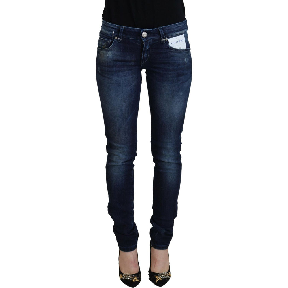 Acht Blue Cotton Low Waist Slim Fit Women Casual Denim Jeans PAN71824- 26