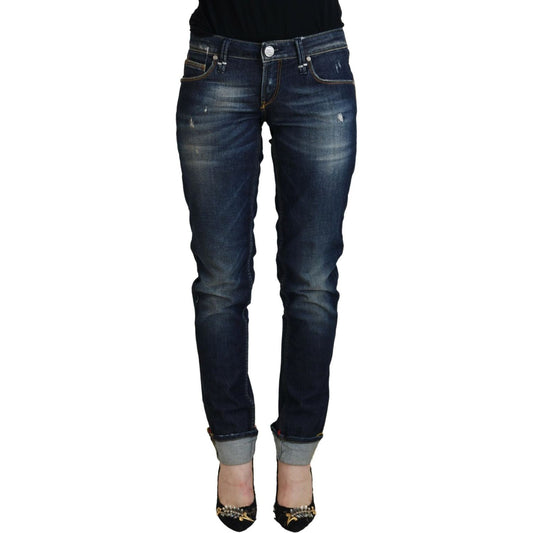 Acht Blue Cotton Slim Fit Women Casual Denim Jeans PAN74110- 26