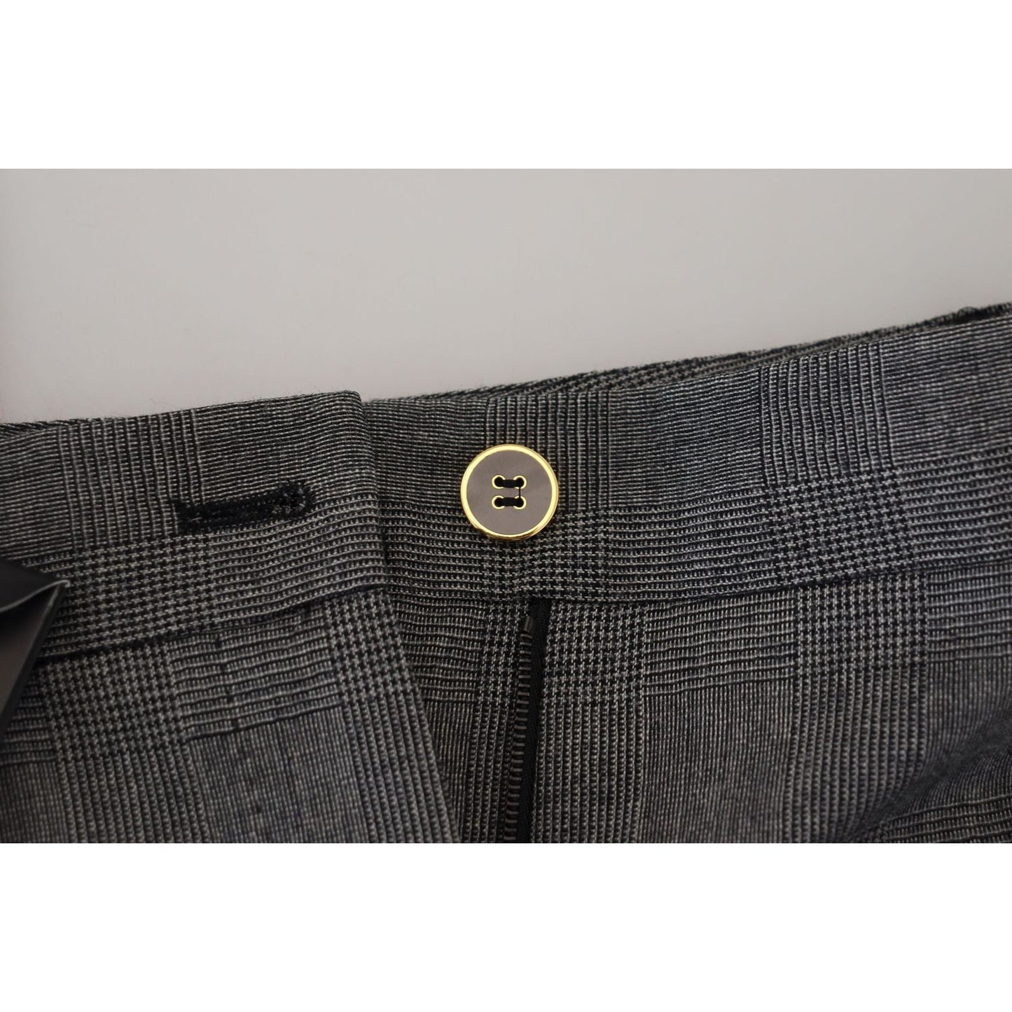 Dolce & Gabbana Gray High Waist Women Wool Pants