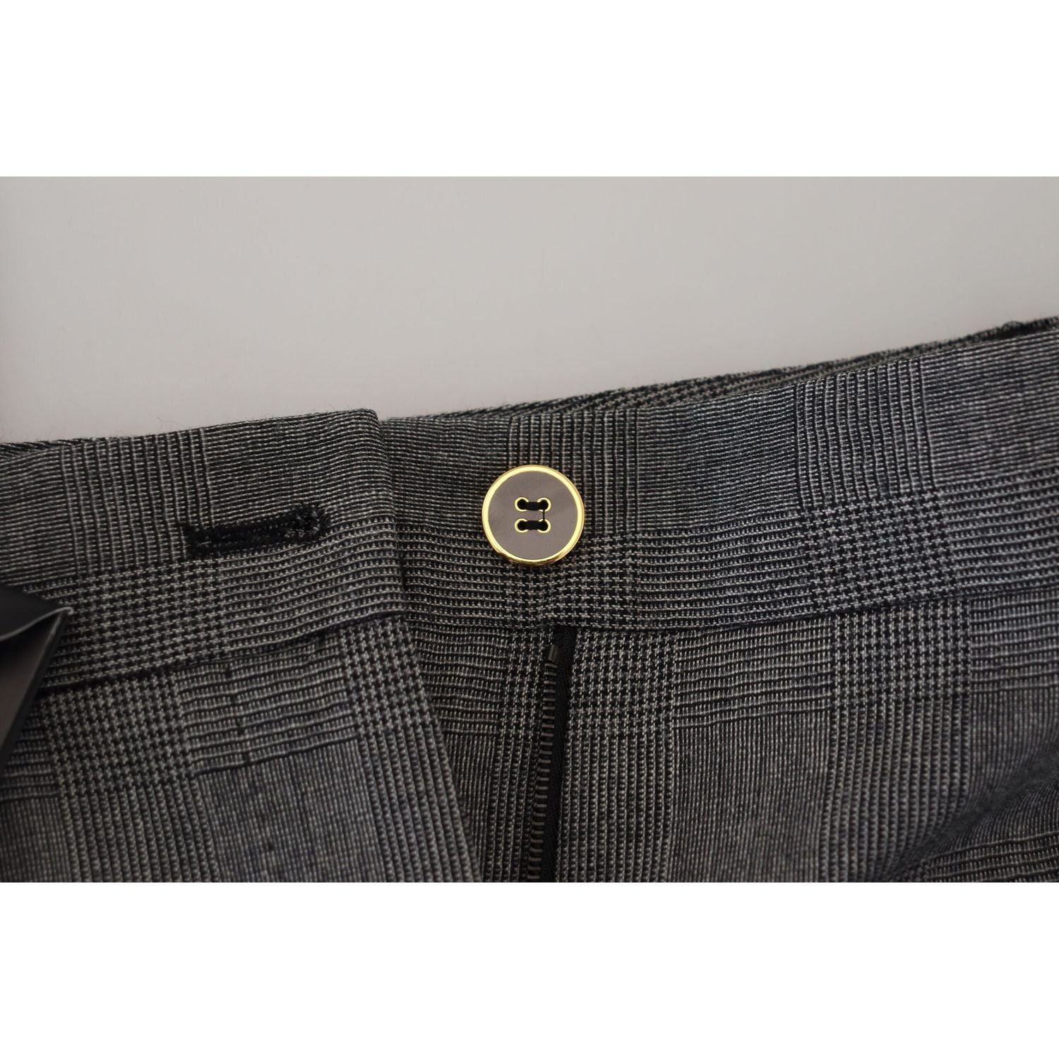 Dolce & Gabbana Gray High Waist Women Wool Pants