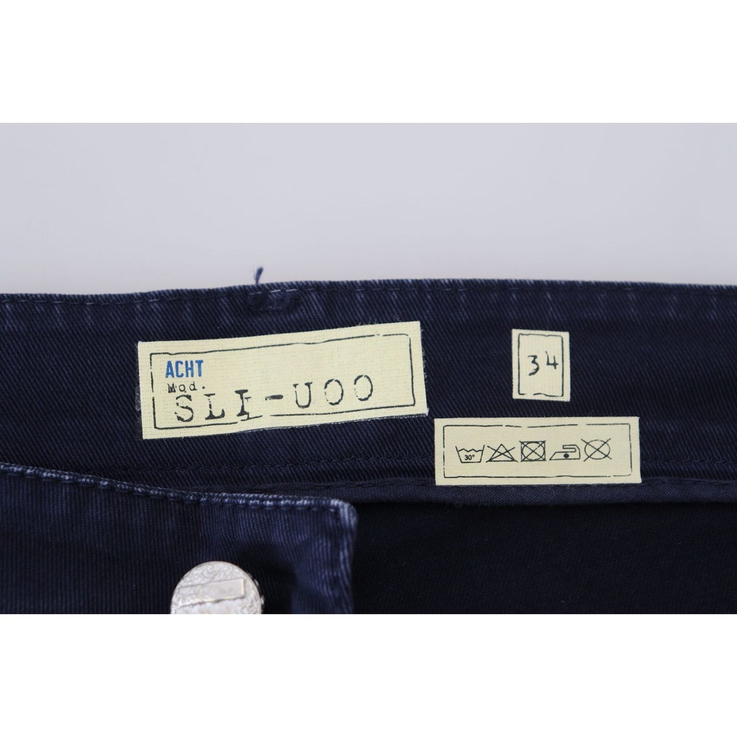 Acht Blue Cotton Tapered Slim Fit Men Casual Denim Jeans