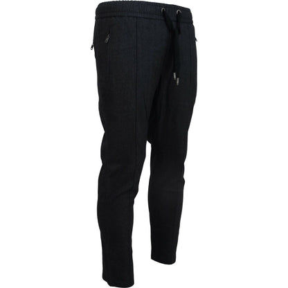 Dolce & Gabbana Gray Cotton Jogger Men Pants
