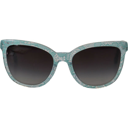 Dolce & Gabbana Blue DG4190 Lace Crystal Acetate Butterfly Sunglasses