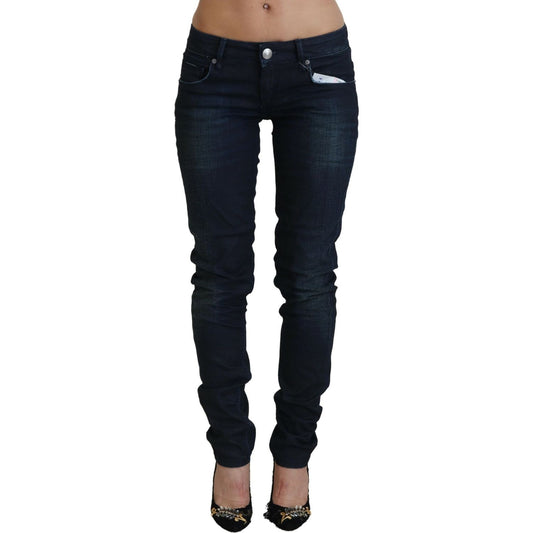 Acht Blue Low Waist Slim Fit Women Denim Jeans PAN71837-26