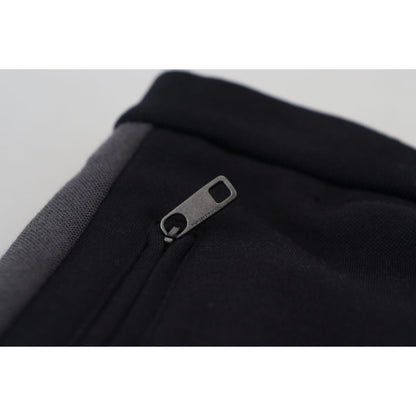 Dolce & Gabbana Black Wool Horseshoe Jogger Pants